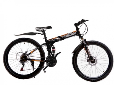 Складной горный велосипед TrioBlade SpeedMax 26", 21 скоростей, оранжевый (3047)