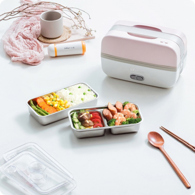 Xiaomi Ланч-бокс с подогревом Small Bear Electric Lunch Box DFH-B10J2, 12.5x24 см, розовый