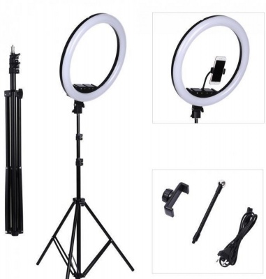 Кольцевая светодиодная лампа  с зеркалом Ring Fill Light  RA:95+.  26 см со штативом 2,1 м