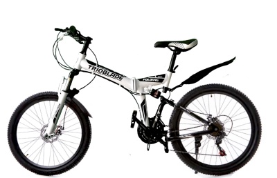 Велосипед Trioblade 26" складной, черно-белый (3052)