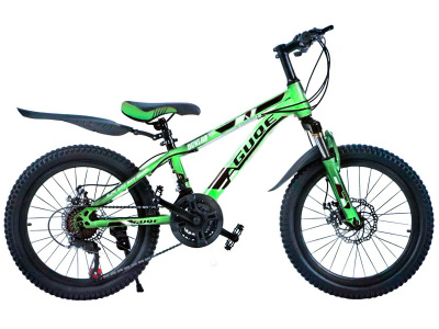 Подростковый горный (MTB) велосипед GUQE 20" (1010) Черно-зеленый