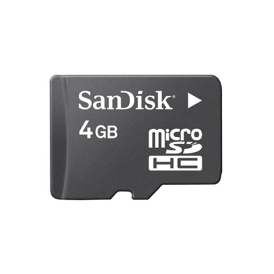 Карта памяти с адаптером SanDisk MicroSDHC 4 ГБ 
