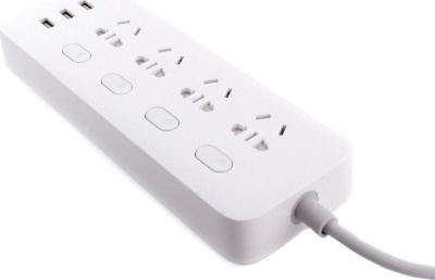 Xiaomi MiJia Intelligent Power Strip 4, 4 розетки, 1.8 м, с/з, 10А / 2500 Вт