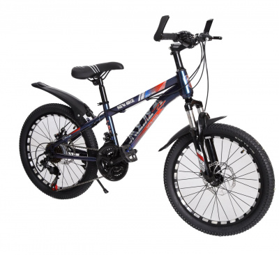 Детский велосипед New Bike, колеса 20" рама 13, на рост 115-145 см, 8-11 лет. Синий
