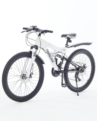 Горный велосипед TrioBlade  26", 21 скоростей, Черно-белый (3050)