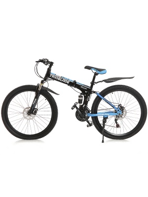 Складной горный велосипед TrioBlade SpeedMax 26", 21 скоростей, синий (3047)